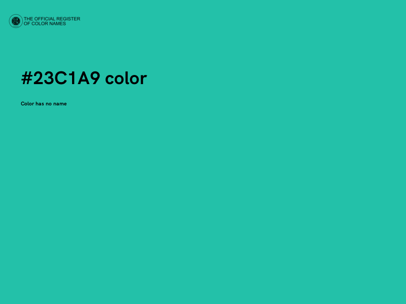 #23C1A9 color image