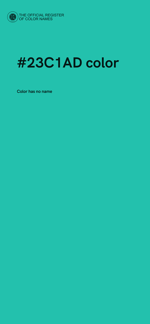 #23C1AD color image