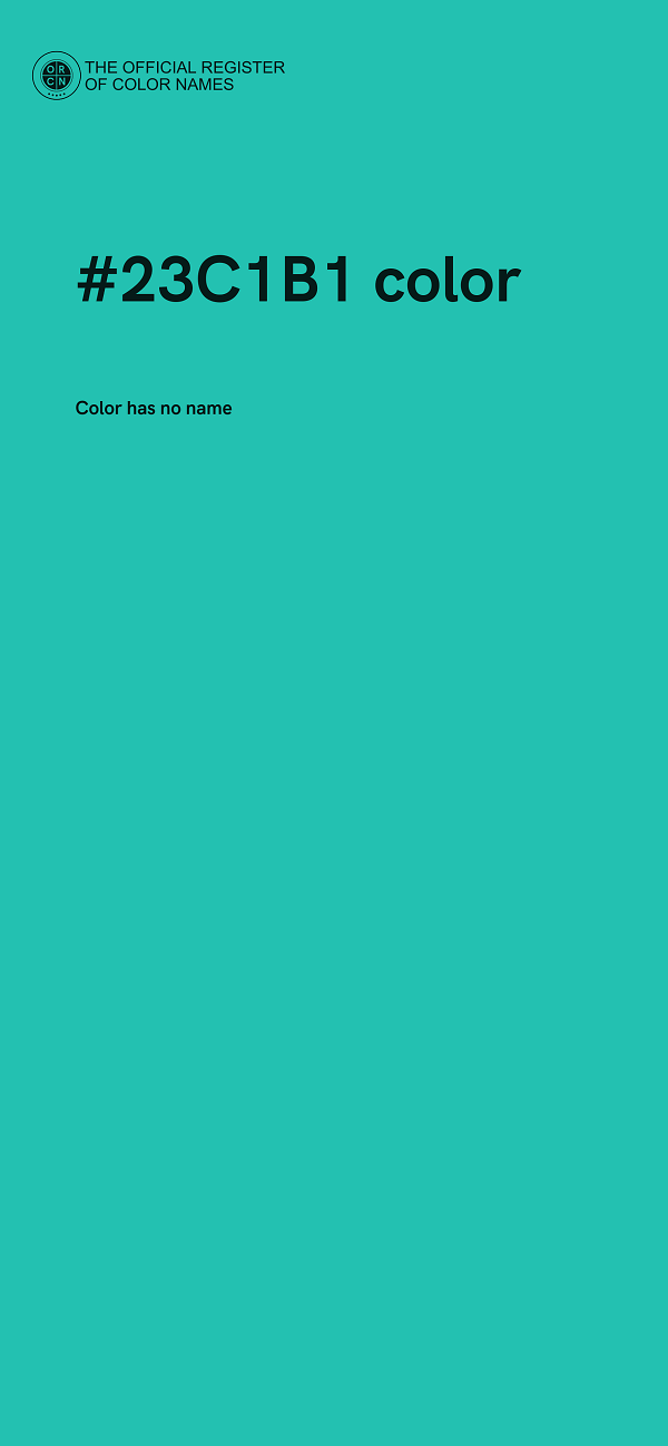 #23C1B1 color image