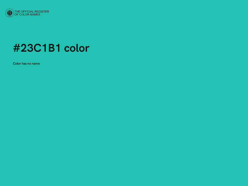#23C1B1 color image