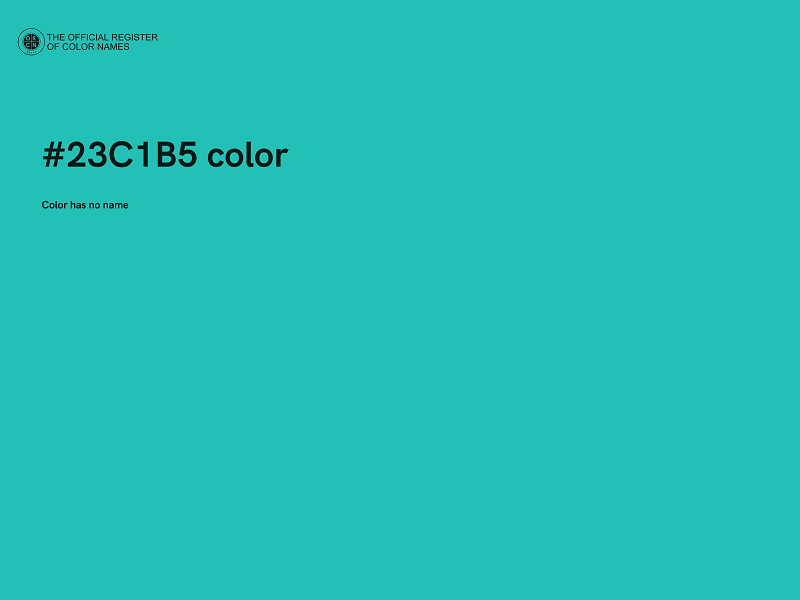 #23C1B5 color image