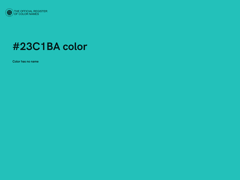 #23C1BA color image