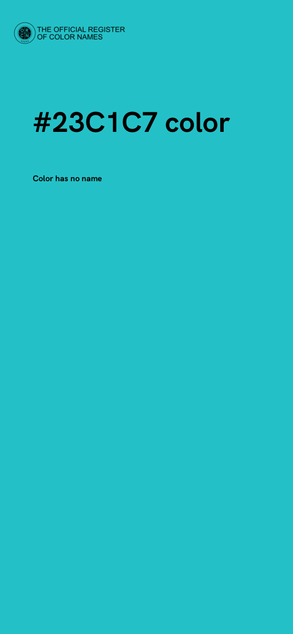 #23C1C7 color image