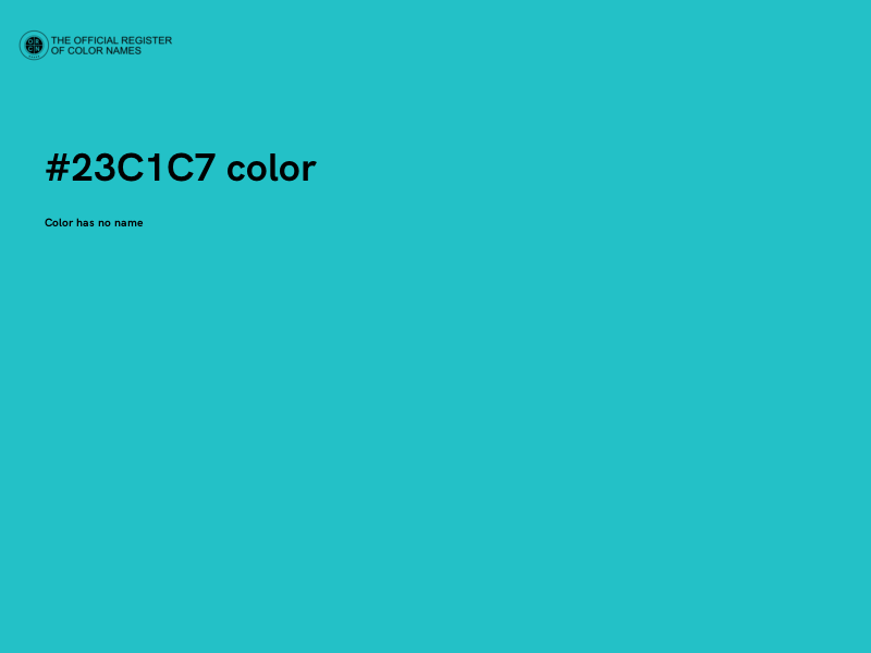#23C1C7 color image