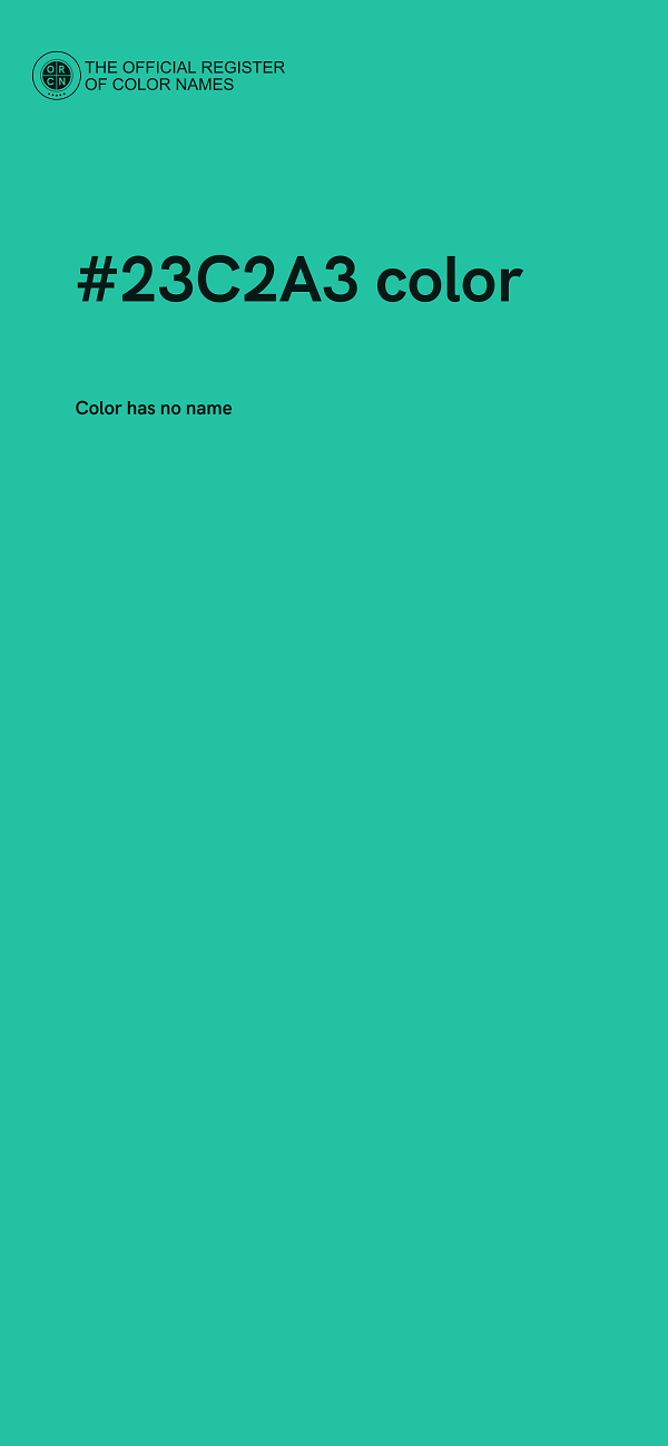 #23C2A3 color image