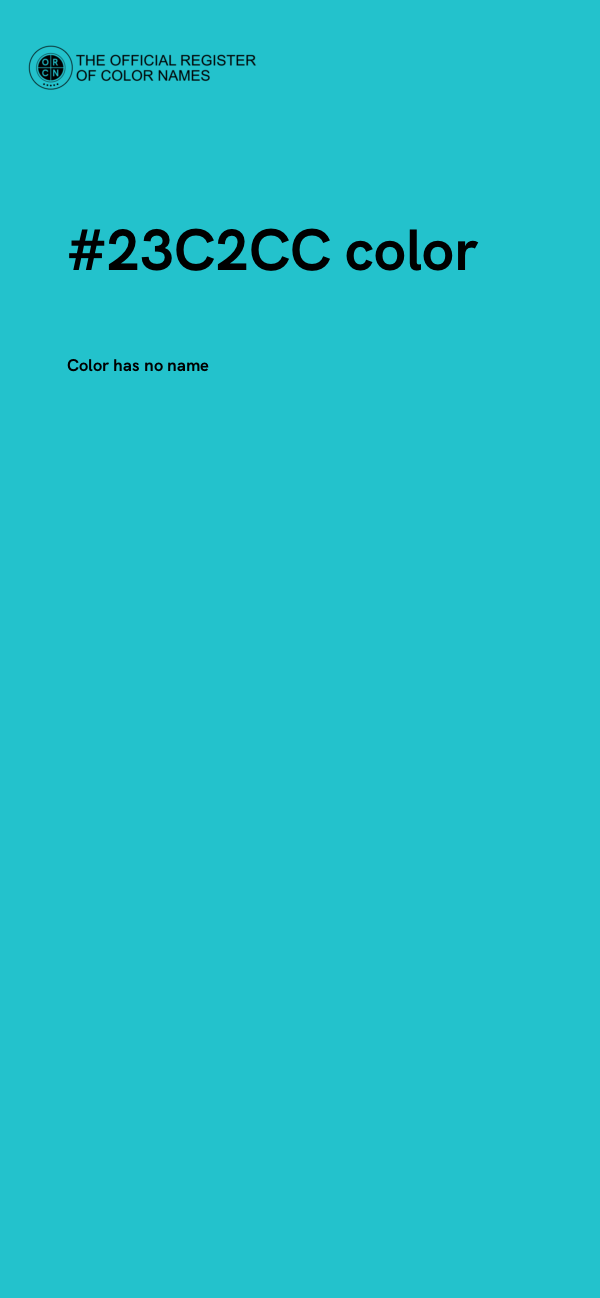 #23C2CC color image