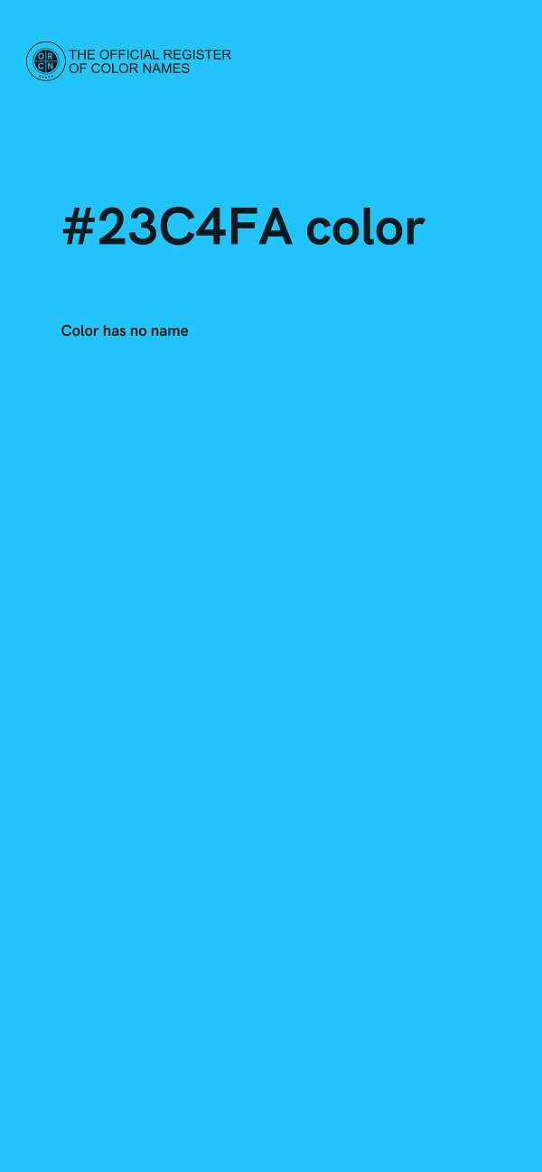#23C4FA color image