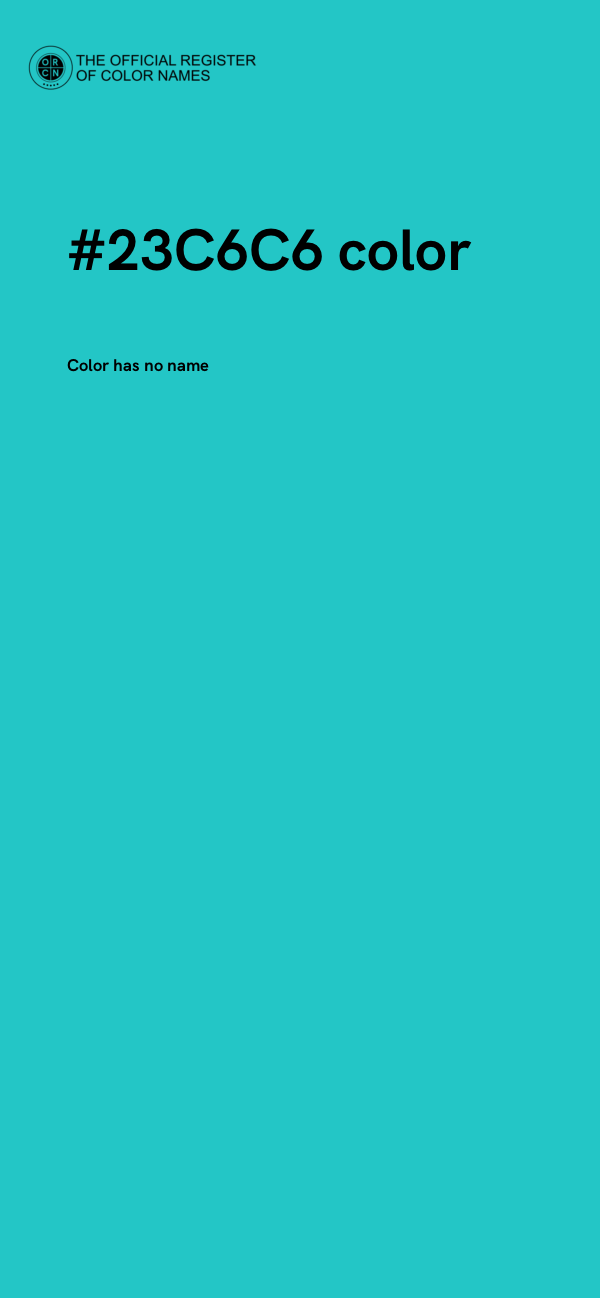 #23C6C6 color image