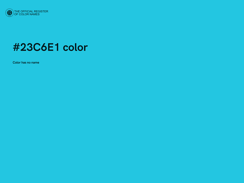 #23C6E1 color image