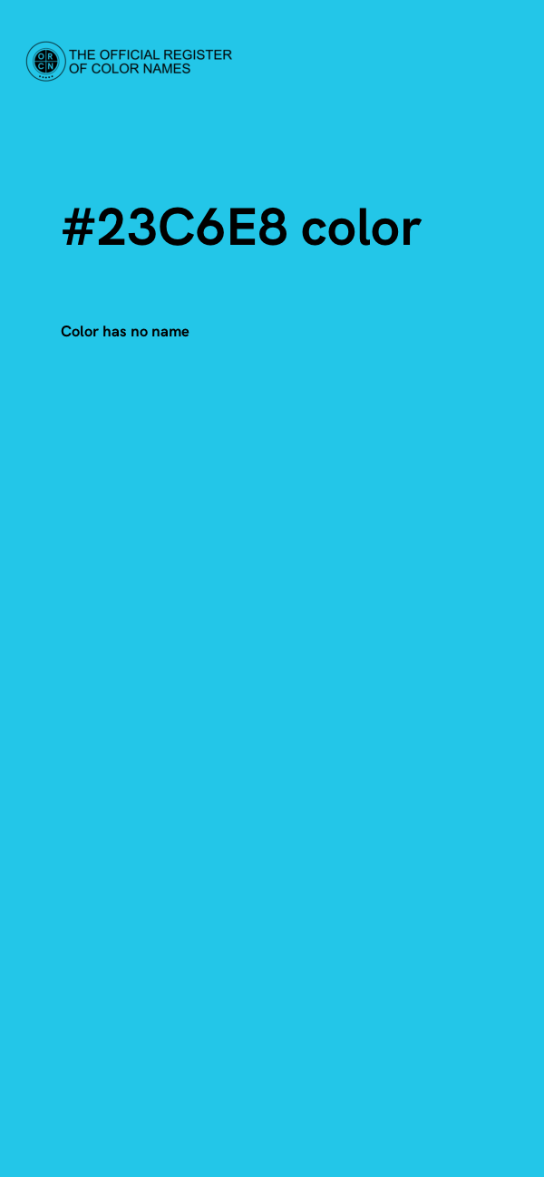 #23C6E8 color image