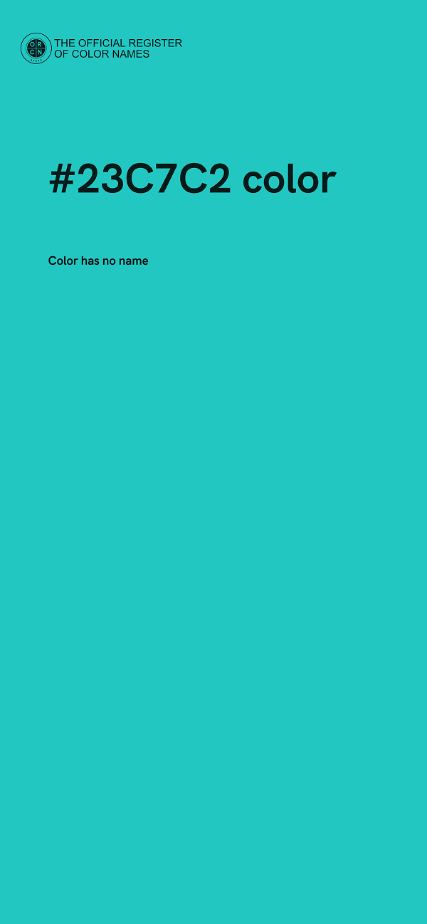 #23C7C2 color image