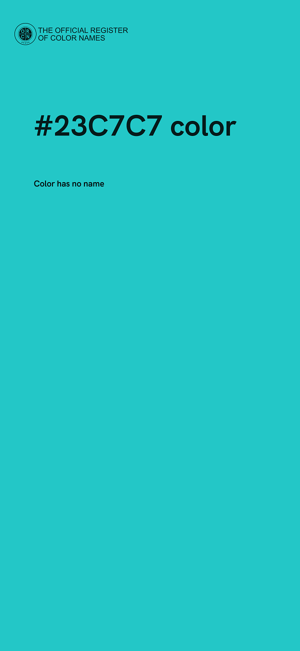 #23C7C7 color image