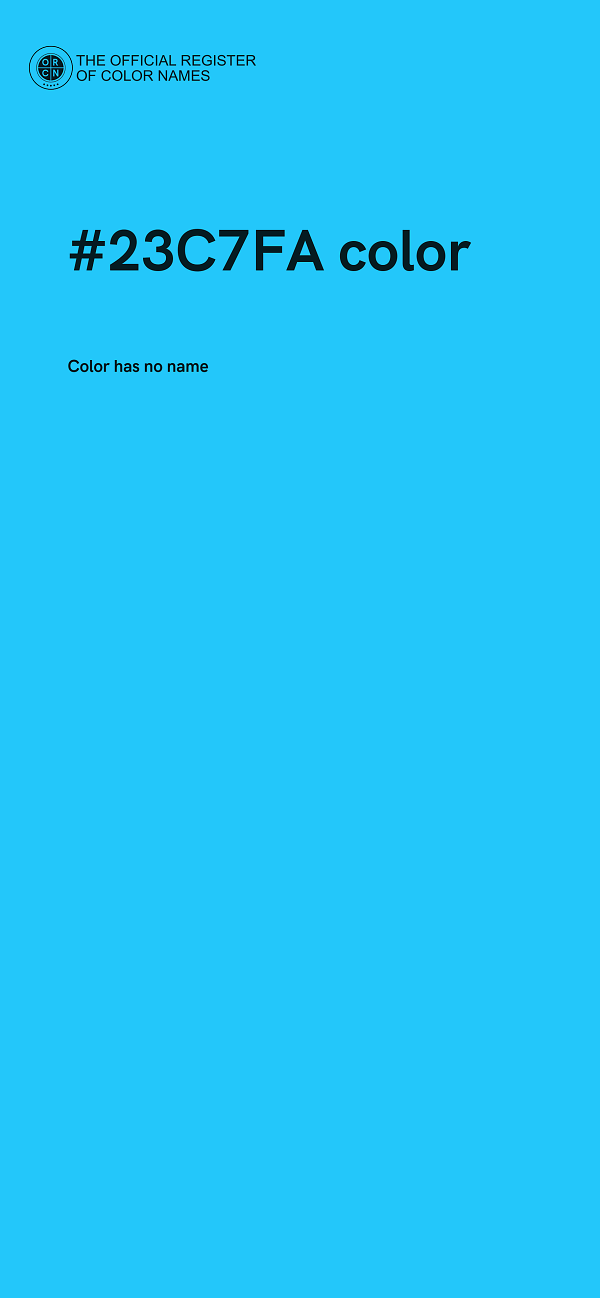 #23C7FA color image
