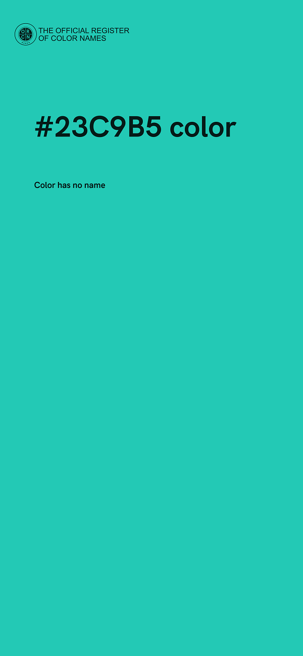 #23C9B5 color image