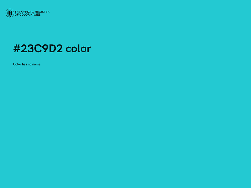 #23C9D2 color image