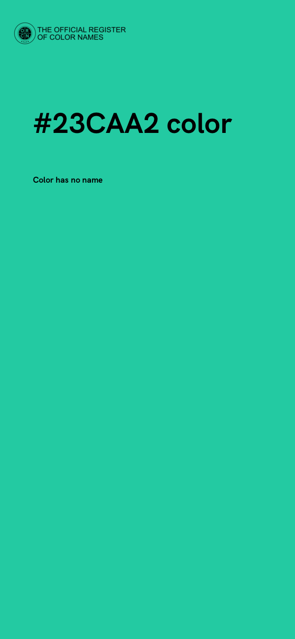 #23CAA2 color image