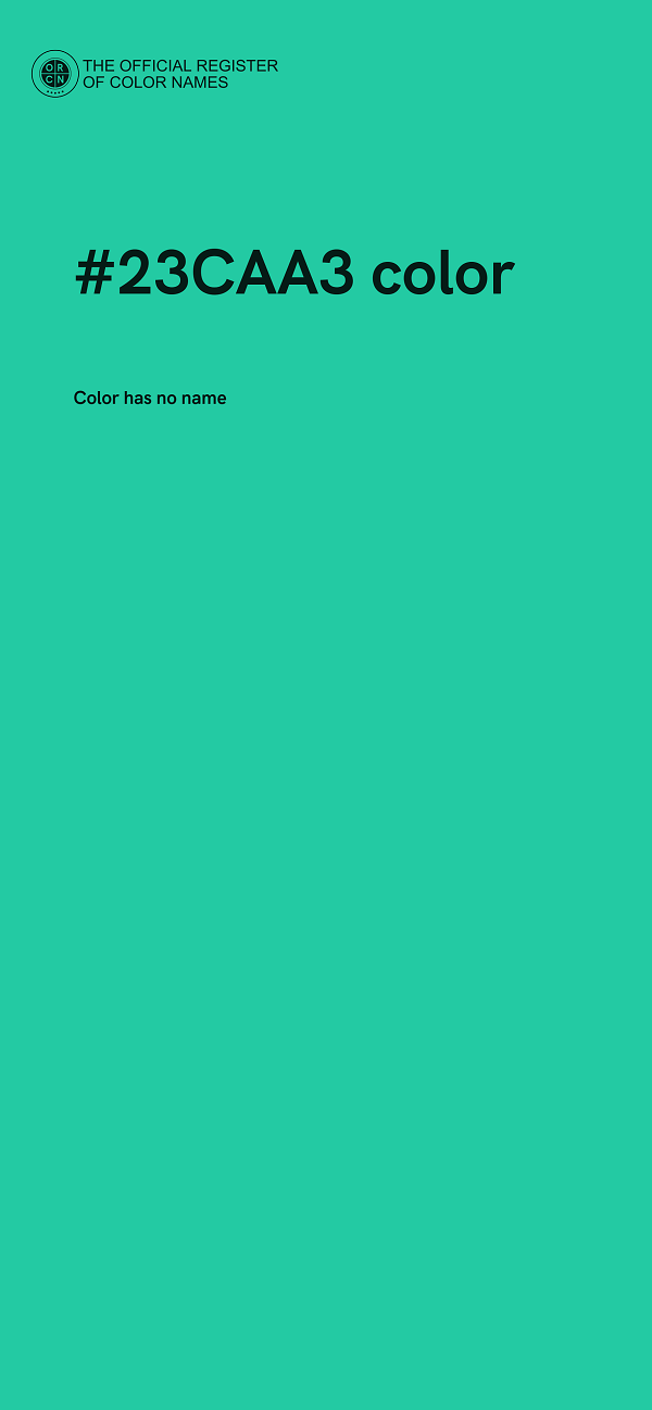 #23CAA3 color image
