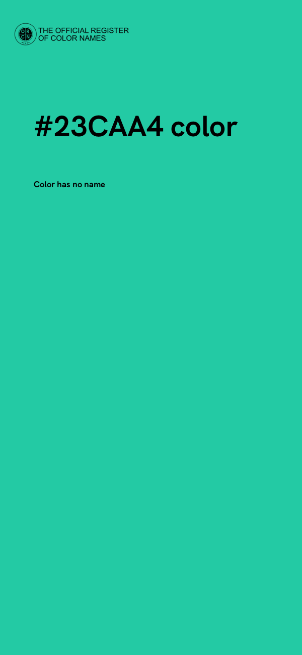 #23CAA4 color image
