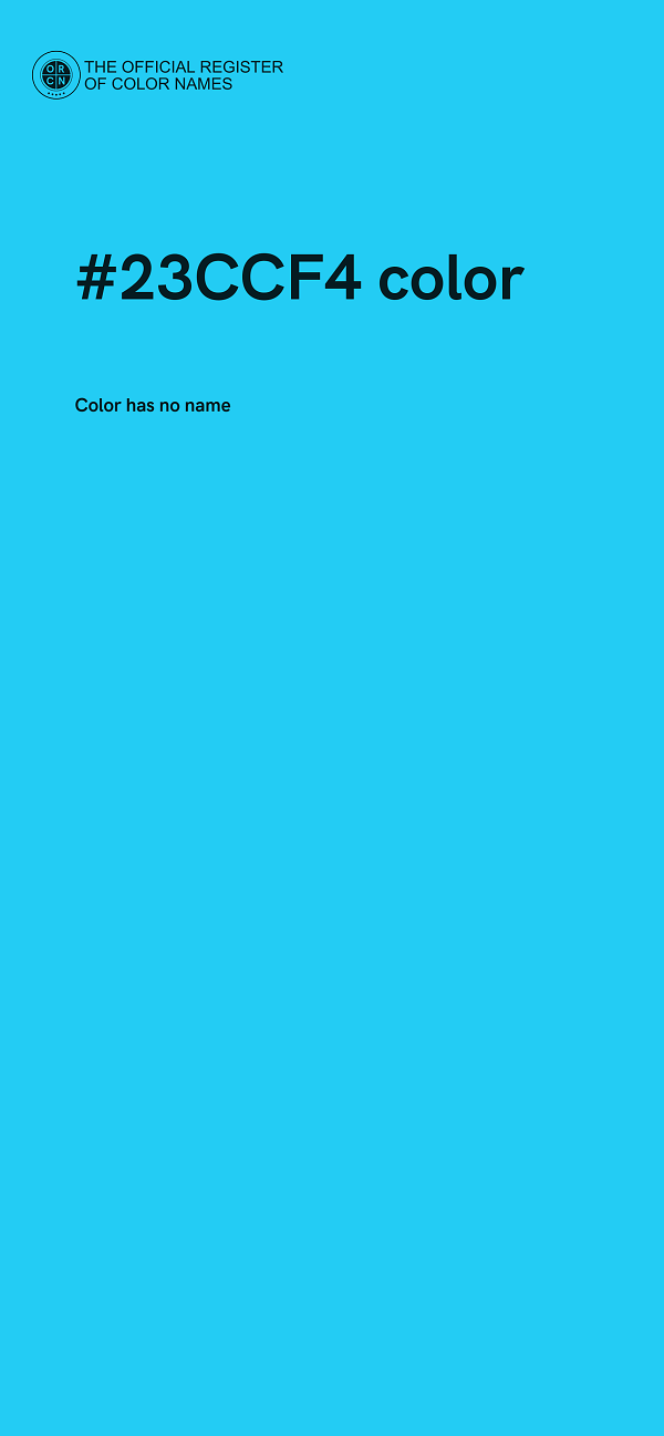 #23CCF4 color image