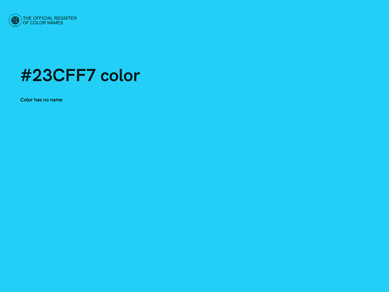 #23CFF7 color image