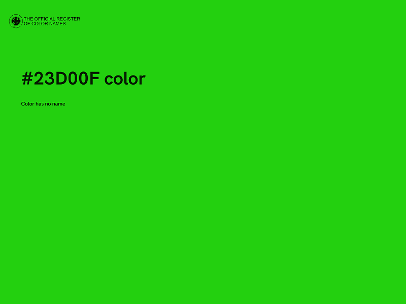 #23D00F color image