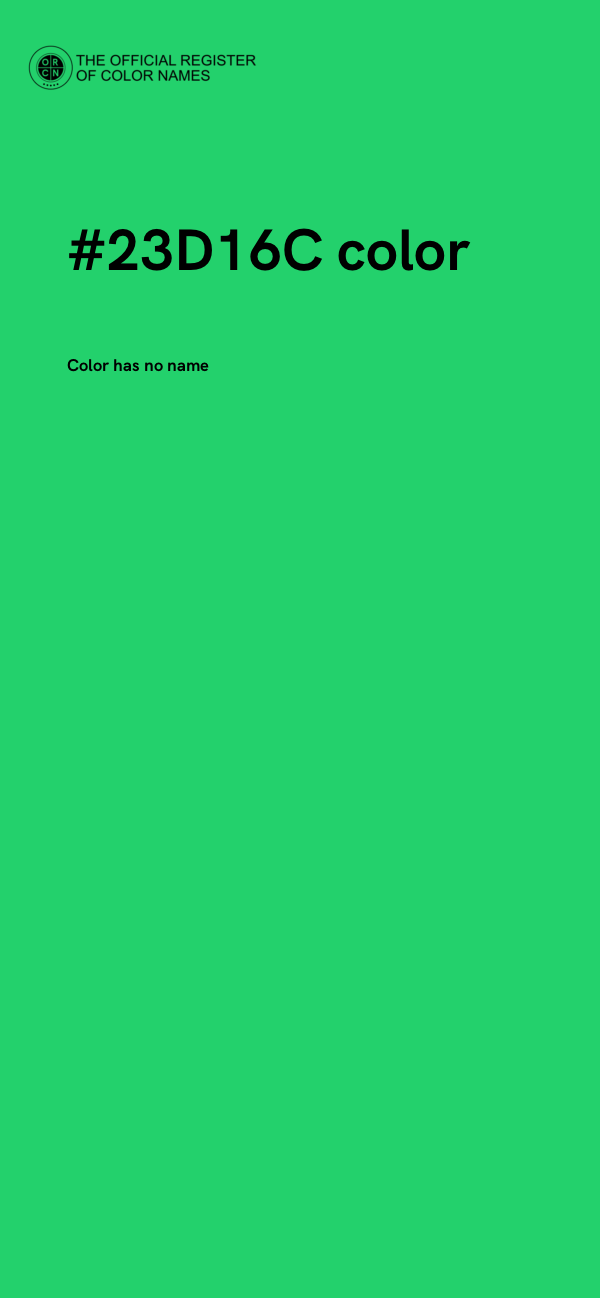 #23D16C color image