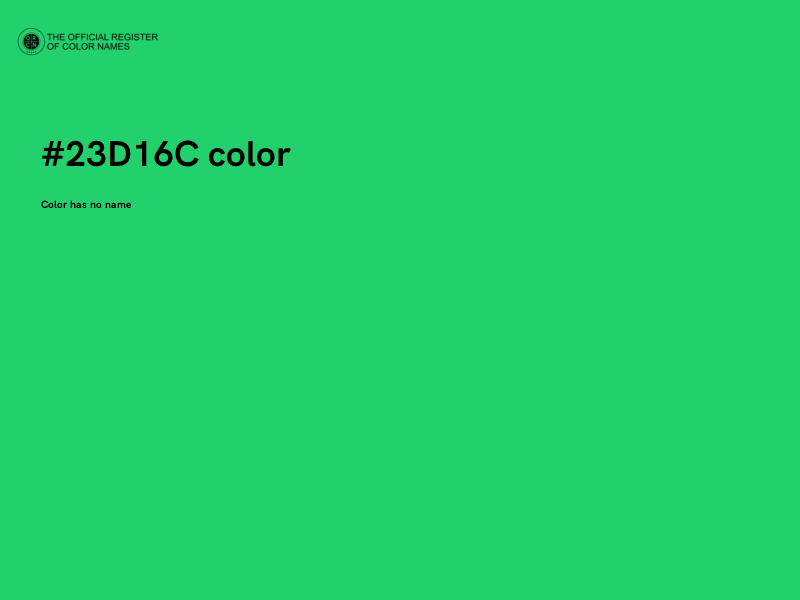 #23D16C color image