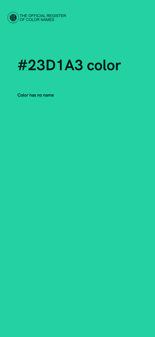 #23D1A3 color image