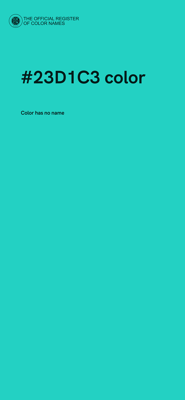 #23D1C3 color image