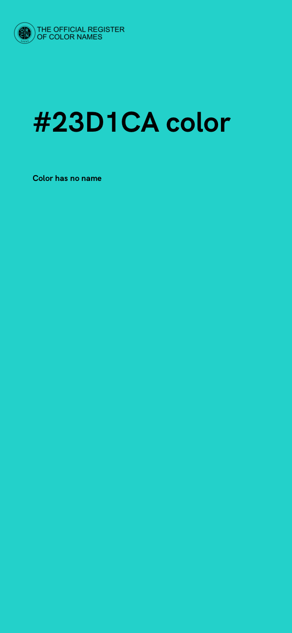 #23D1CA color image