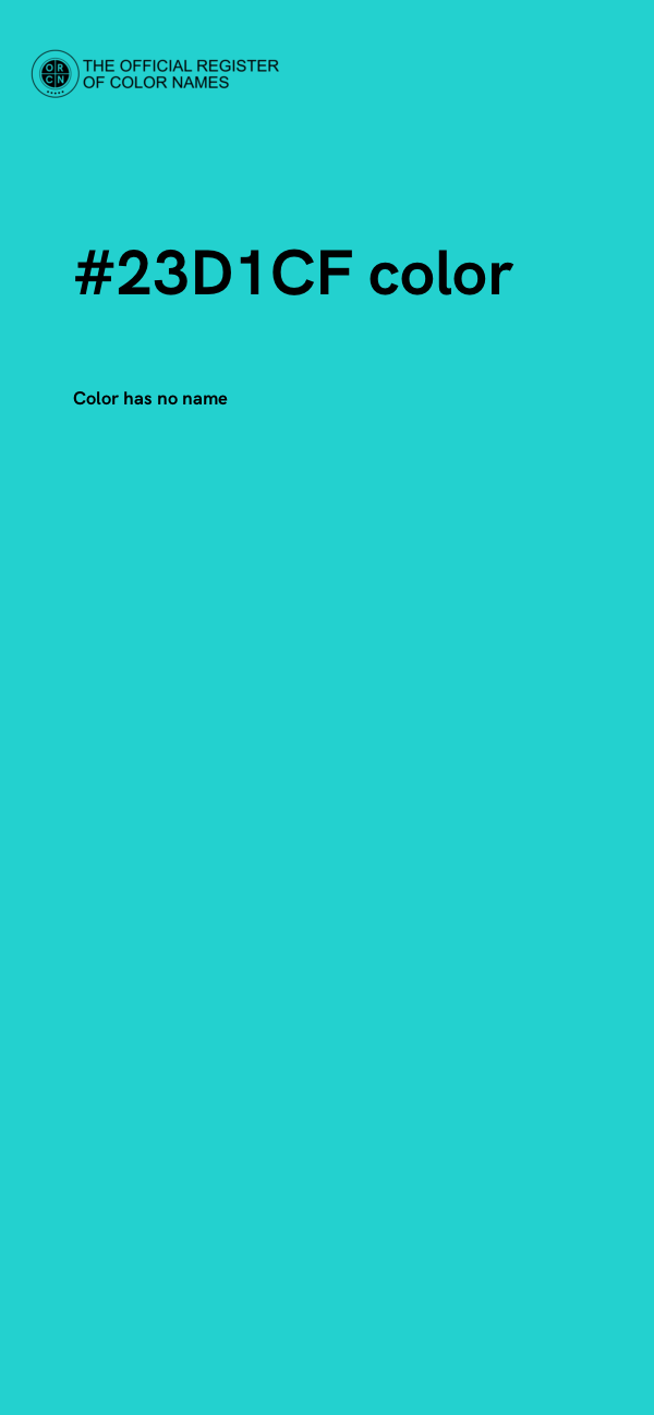 #23D1CF color image