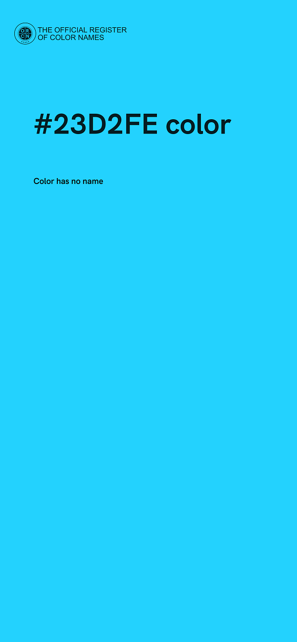 #23D2FE color image