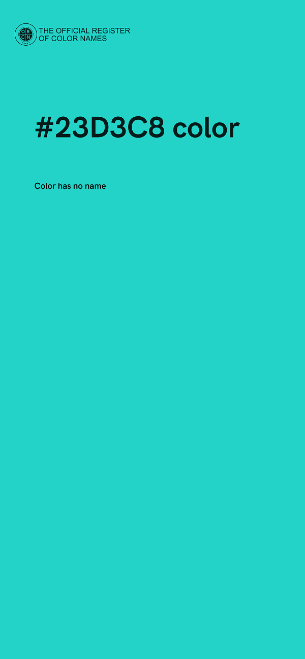 #23D3C8 color image