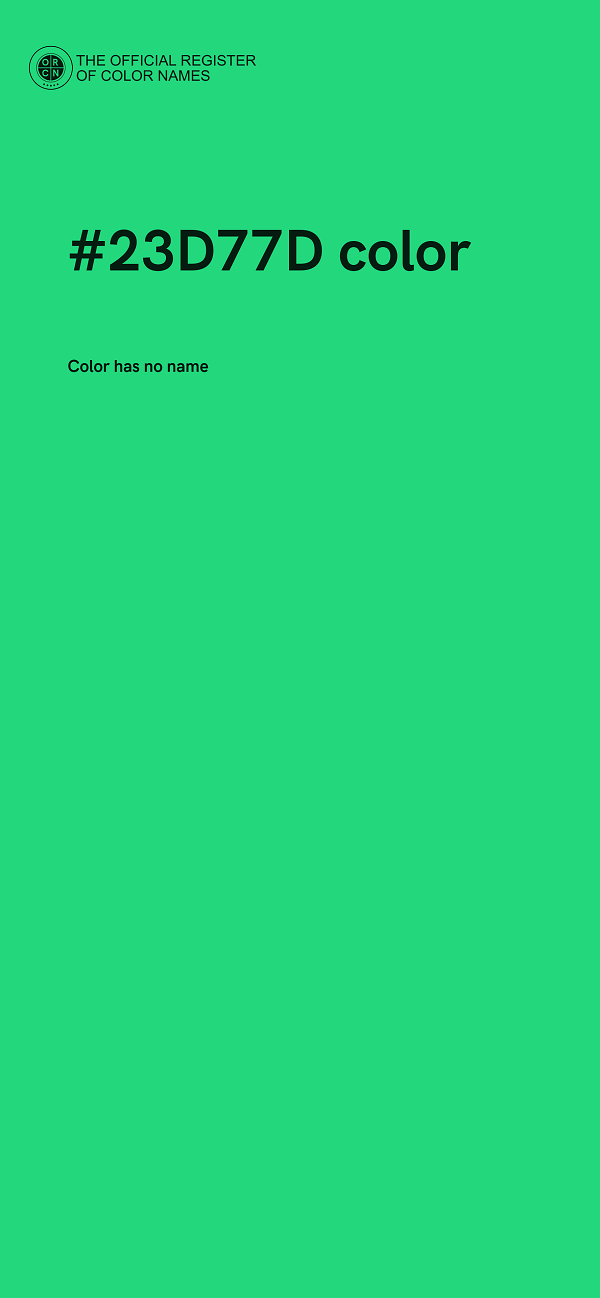 #23D77D color image