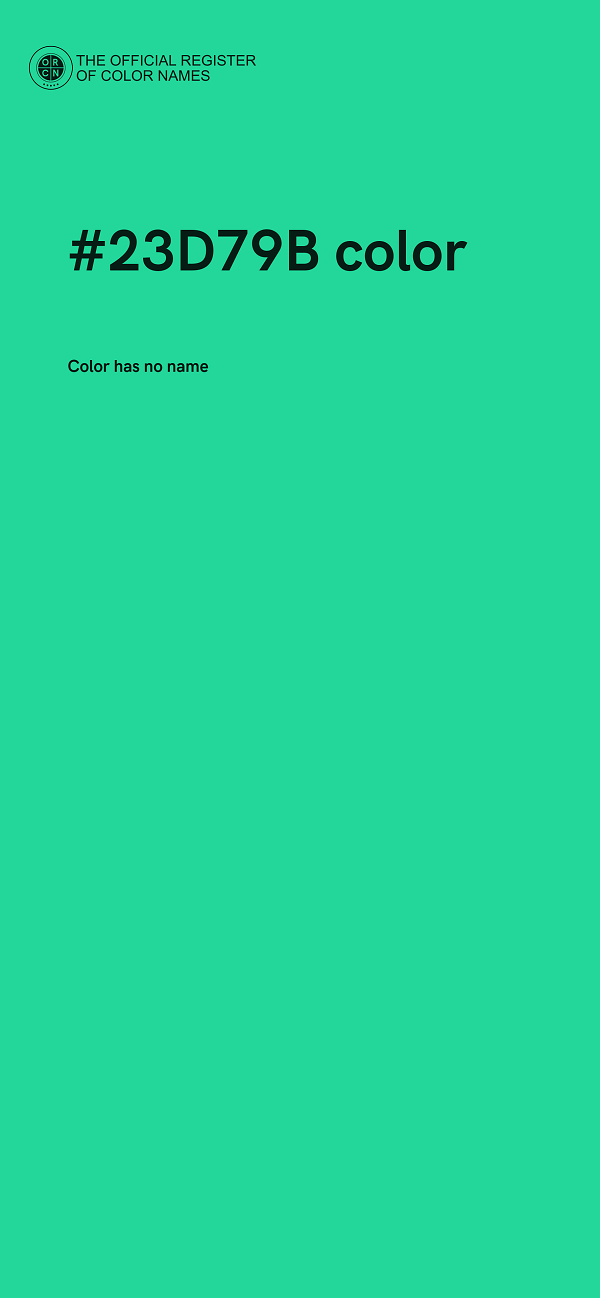 #23D79B color image