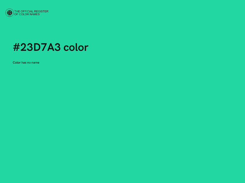 #23D7A3 color image