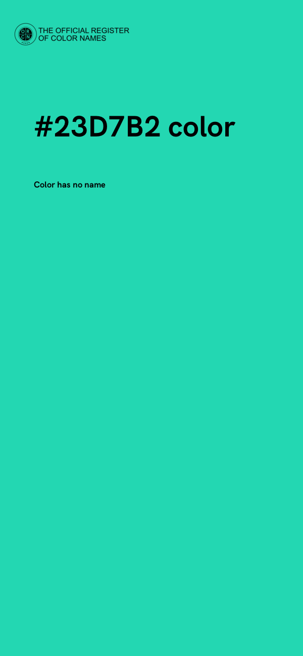 #23D7B2 color image