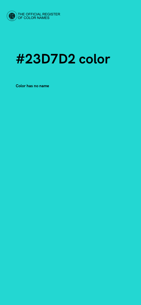 #23D7D2 color image