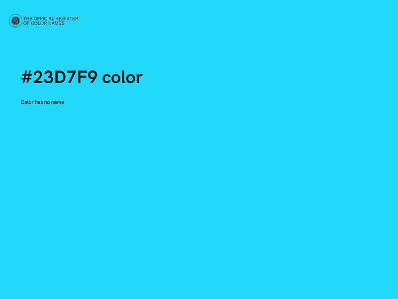 #23D7F9 color image