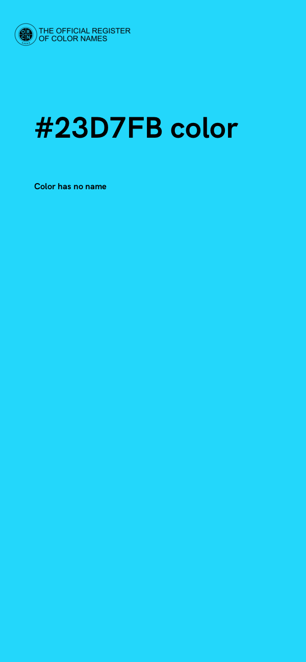 #23D7FB color image