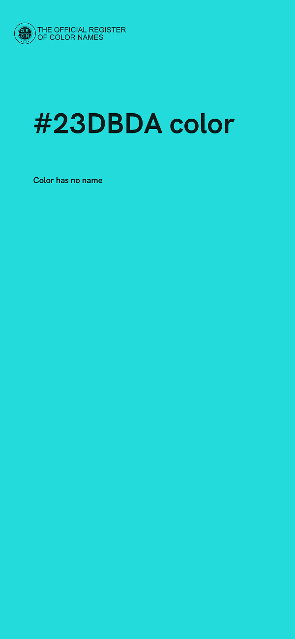 #23DBDA color image