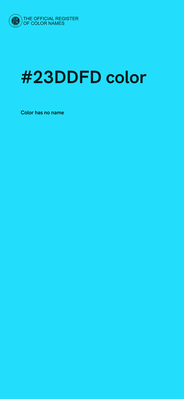 #23DDFD color image