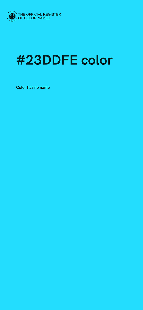 #23DDFE color image