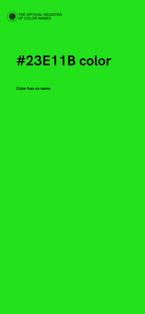 #23E11B color image