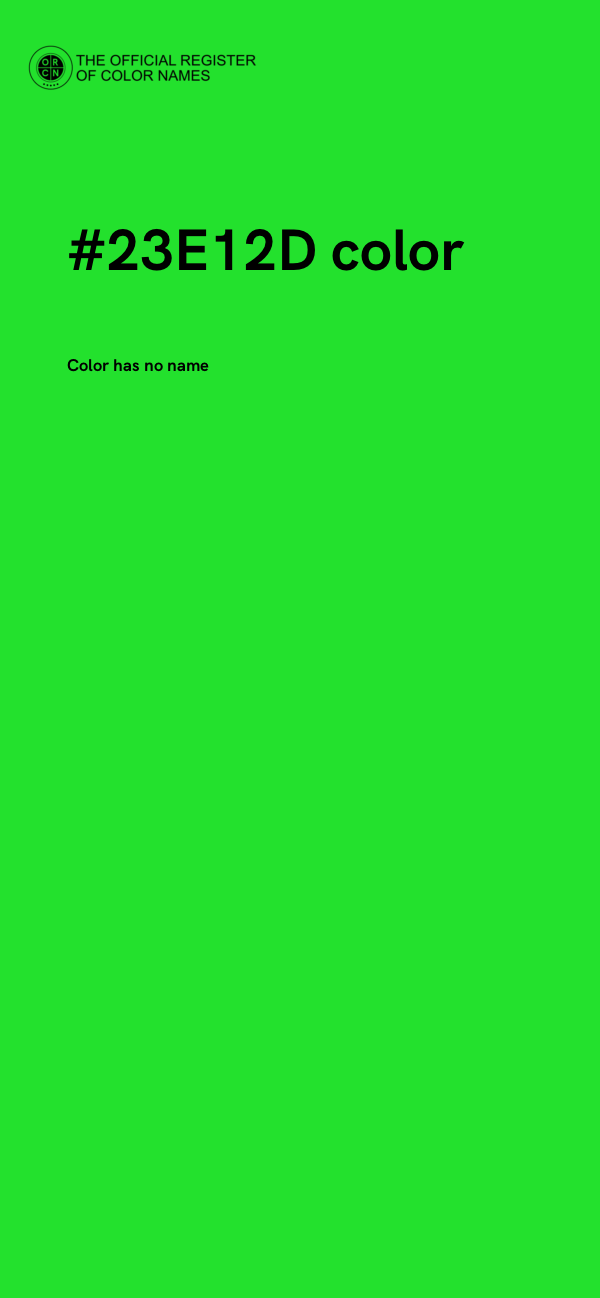 #23E12D color image