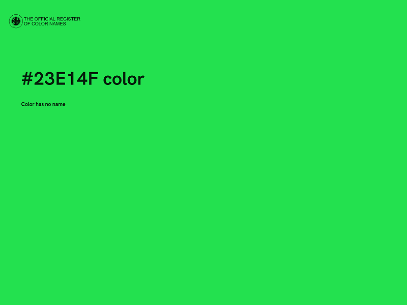 #23E14F color image