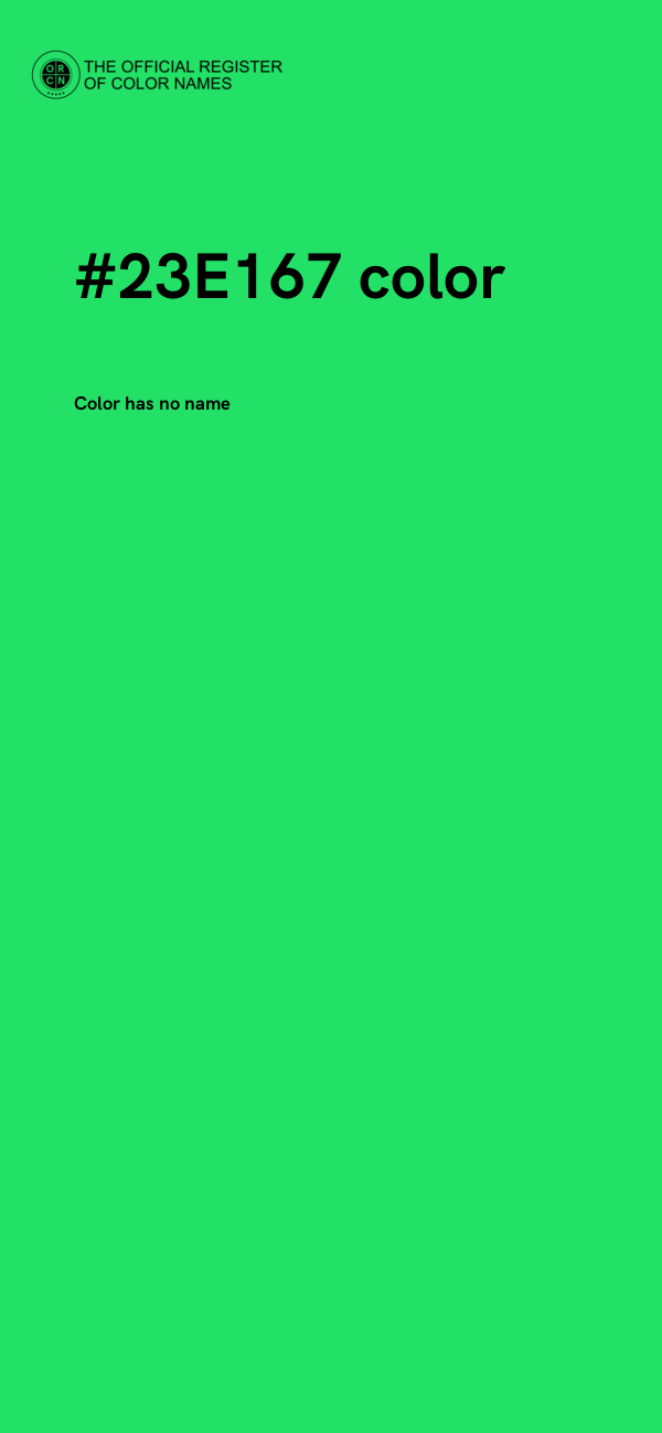 #23E167 color image