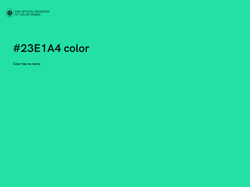#23E1A4 color image