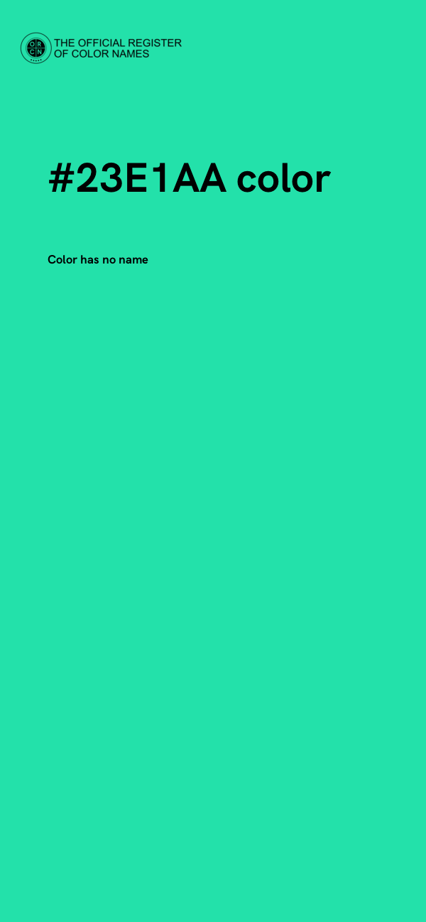 #23E1AA color image