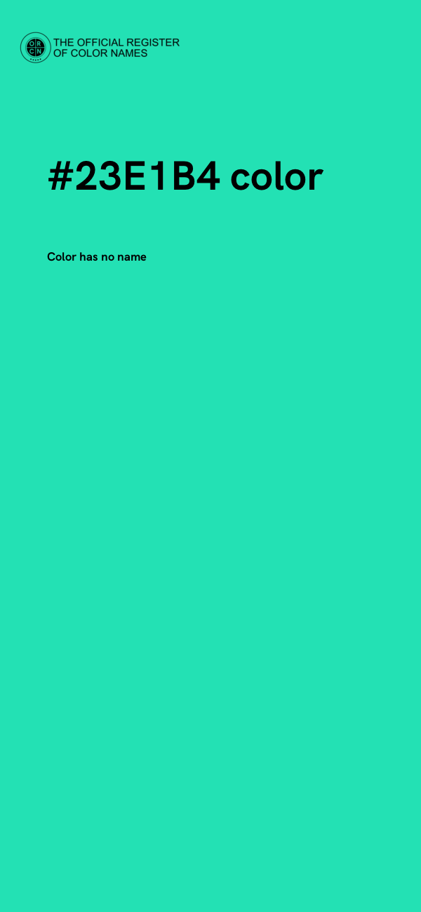 #23E1B4 color image